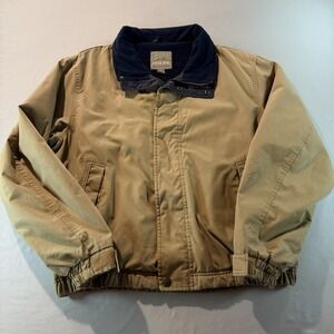 Pacific Trail Tan Canvas Jacket Fleece Lined Outdoor Workwear Coat Size L